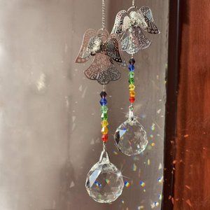New Crystal Sunburst Glass Ball angel chakra suncatcher